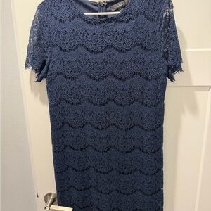 Lulu's Navy Lace Midi Dress